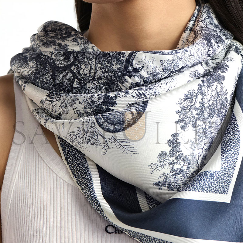 DIOR TOILE DE JOUY SAUVAGE 90 SQUARE SCARF 15JOU090I602_C545 DIOR TOILE DE JOUY SAUVAGE 90 SQUARE SCARF 15JOU090I602_C545